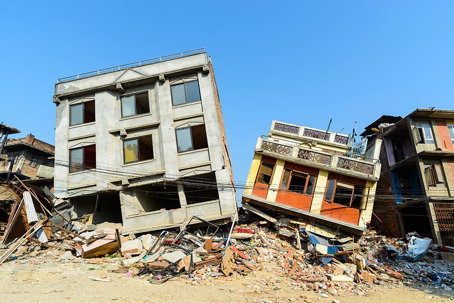 Commercial Earthquake Insurance - Business Buildings Falling